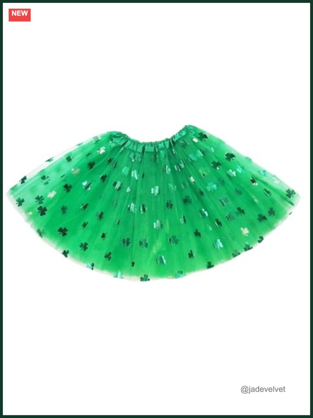 St. Patrick's Day Running Tutu Skirt Teens Shamrock Tulle Skirt